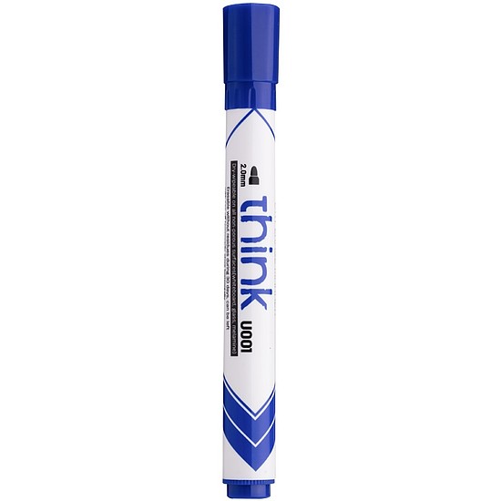 Tábla- és flipchart marker, 2,0 mm, gömbölyű, DELI Think, kék (DEU00130)