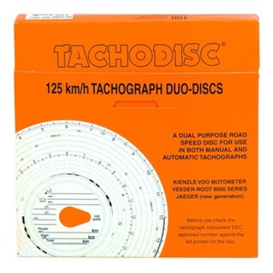 Tachograf papír 125km/nap beosztású, Bluco 100 db/doboz BLU8