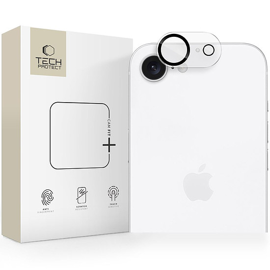 Tech-Protect Cam Fit+ kameravédő iPhone 16e-hez - átlátszó