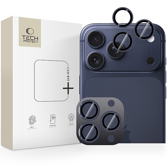 Tech-Protect Camring Fit+ kameravédő iPhone 14 Pro / Max / 15 Pro / Max / 16 Pro / Max / 17 Pro / Max készülékhez - kék