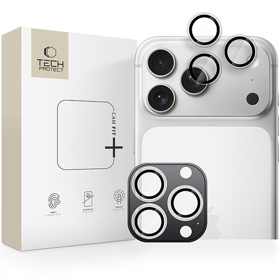 Tech-Protect Camring Fit+ kameravédő iPhone 14 Pro / Max / 15 Pro / Max / 16 Pro / Max / 17 Pro / Max készülékhez - átlátszó