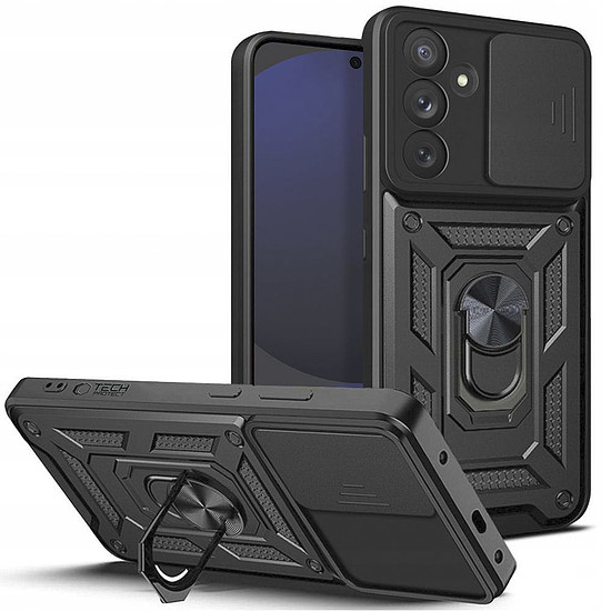 Tech-Protect CamShield Pro tok Samsung Galaxy S24 FE-hez, fekete