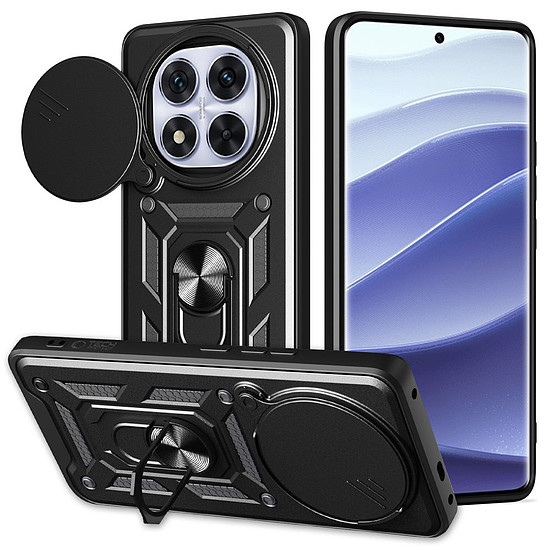 Tech-Protect CamShield Pro tok Xiaomi Redmi Note 14 Pro+ 5G-hez - matt fekete