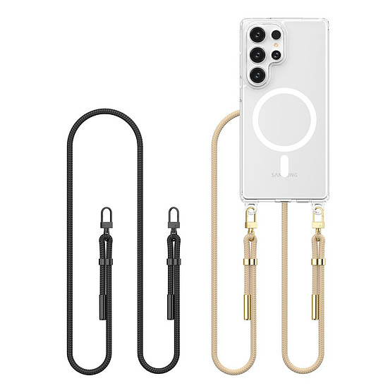 Tech-Protect FlexAir Chain MagSafe tok Samsung Galaxy S25 Ultra készülékhez, fekete-bézs