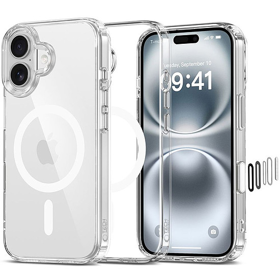 Tech-Protect Flexair Hybrid CC Magsafe iPhone 16 tok - átlátszó