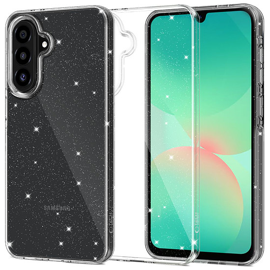 Tech-Protect FlexAir tok Samsung Galaxy A26 5G-hez - átlátszó-csillámos