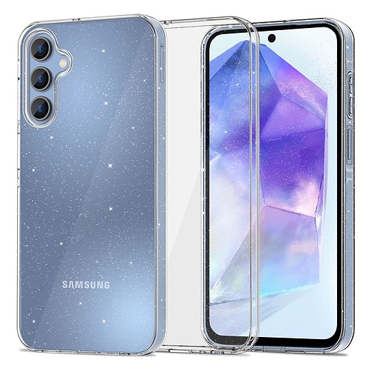 Tech-Protect FlexAir tok Samsung Galaxy A55 5G telefonhoz - Clear-Glitter