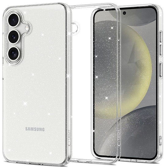 Tech-Protect FlexAir tok Samsung Galaxy S25-höz - átlátszó-csillámos