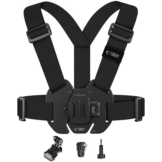 Tech-Protect GA100 mellkasi tartó GoPro / DJI készülékekhez - fekete