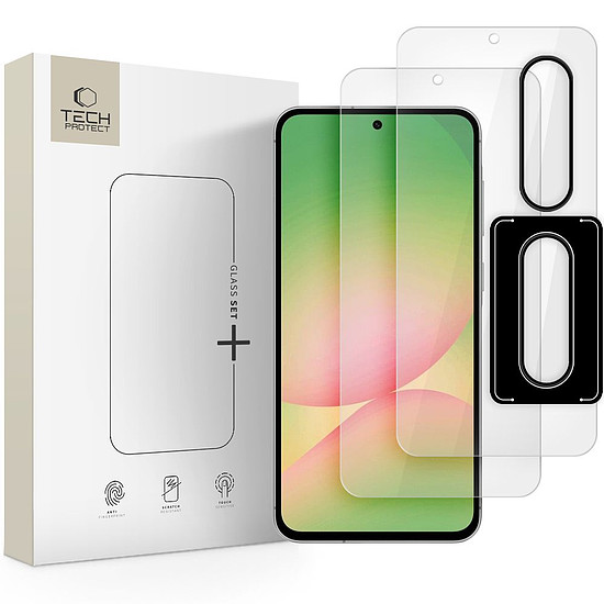 Tech-Protect Glass Set+ edzett üveg Samsung Galaxy A36 / A56 5G-hez - átlátszó