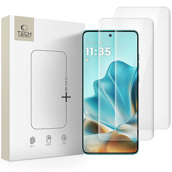 Tech-Protect Glass UV+ 2 db-os edzett üveg Motorola Edge 60 Fusion készülékhez - átlátszó