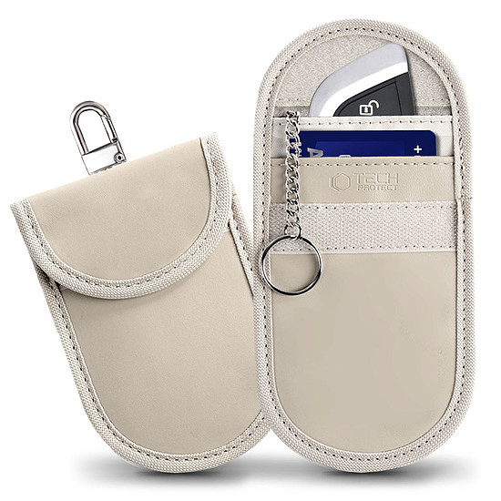 Tech-Protect KLR100 RFID blokkolós autókulcstartó - bézs