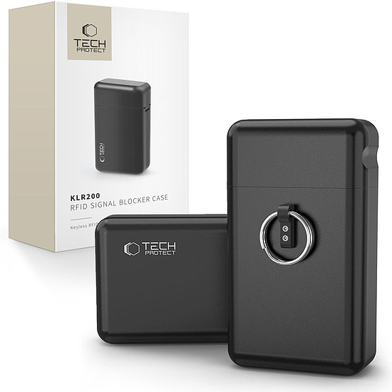 Tech-Protect KLR200 fém autókulcs tok RFID blokkolással - fekete