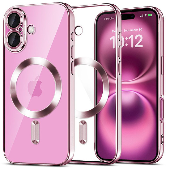 Tech-Protect MagFlex MagSafena iPhone 16 tok - átlátszó / rózsaszín