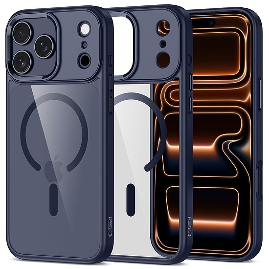 Tech-Protect MagMat MagSafe tok iPhone 17 Próhoz - átlátszó sötétkék