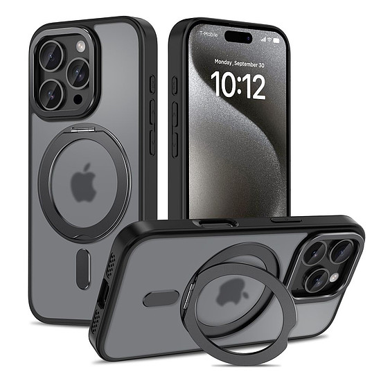 Tech-Protect MagRing MagSafe tok állvánnyal iPhone 16 Pro Maxhoz - fekete