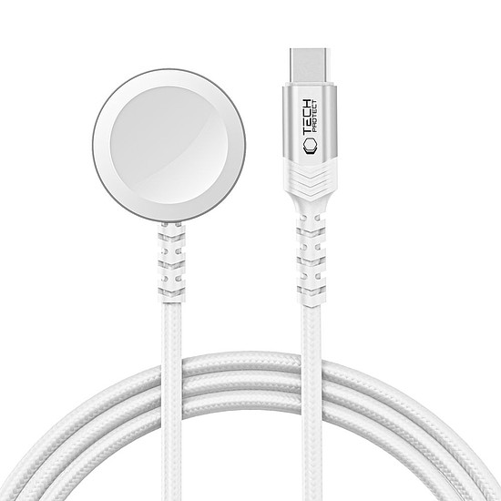 Tech-Protect MC01 UltraBoost mágneses töltő USB-C kábel 120 cm - fehér