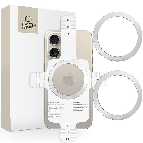 Tech-Protect MMP-110 2in1 MagSafe gyűrű - ezüst / ezüst