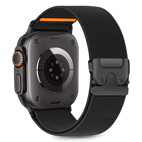 Tech-Protect nejlon csat Apple Watch 44 / 45 / 46 / 49 mm-hez - fekete