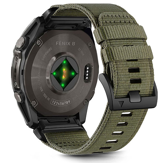 Tech-Protect nejlon szíj Garmin Fenix 5X / 5X PLUS / 6X / 6X PRO / 7X / 8 készülékhez (51 mm) - zöld