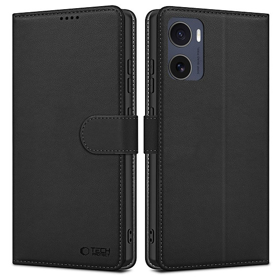 Tech-Protect pénztárca tok Motorola Moto G05 / E15 készülékhez - matt fekete