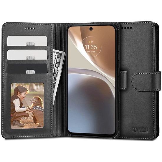 Tech-Protect pénztárca tok Motorola Moto G32 készülékhez, fekete