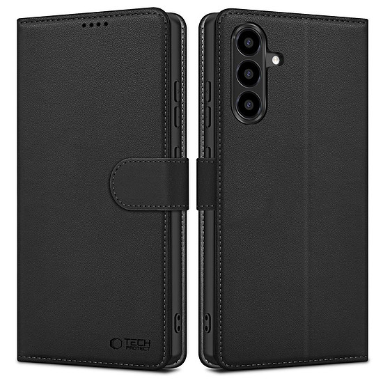 Tech-Protect pénztárca tok Samsung Galaxy A56 5G-hez - matt fekete
