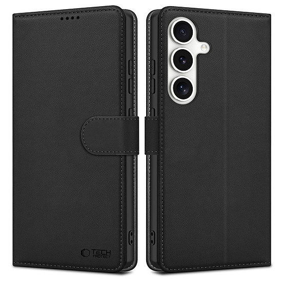 Tech-Protect pénztárca tok Samsung Galaxy S25-höz, fekete