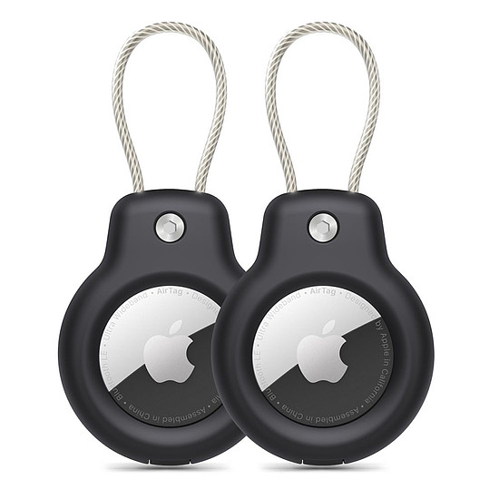 Tech-Protect Rough Vein 2 db-os Apple AirTag tok - fekete