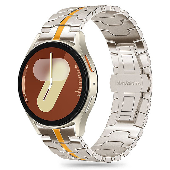 Tech-Protect rozsdamentes acél szíj Samsung Galaxy Watch 4 / 5 / 5 Pro / 6 / 7 / FE okosórához - Titán