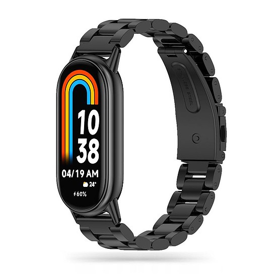 Tech-Protect rozsdamentes karkötő Xiaomi Smart Band 8/8 NFC-hez - fekete