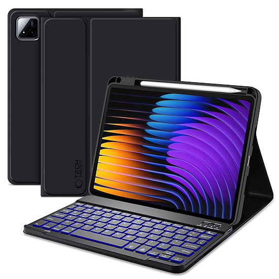 Tech-Protect SC Pen + Billentyűzetes Tok Xiaomi Pad 7 / 7 Pro-hoz - Fekete