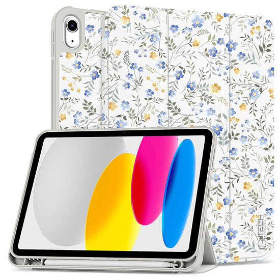 Tech-Protect SC tolltok iPad 10.9" 2022 (10. generáció) / 11" 2025 (11. generáció) készülékhez - Margaréták levelekkel