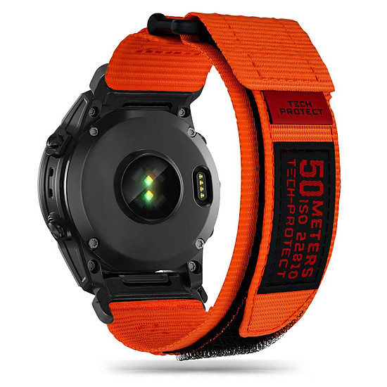 Tech-Protect Scout Pro 2 szíj Garmin Fenix 3 / 5X / 3HR / 5X Plus / 6X / 6X Pro / 7X készülékhez - narancssárga