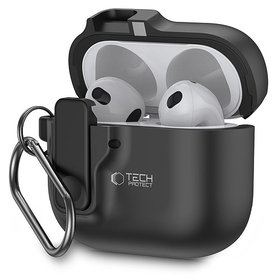 Tech-Protect Slim akasztós tok AirPods 4-hez - fekete (183817)