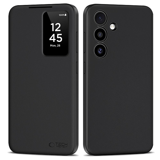 Tech-Protect Smart Wallet tok Samsung Galaxy S25 készülékhez, matt fekete