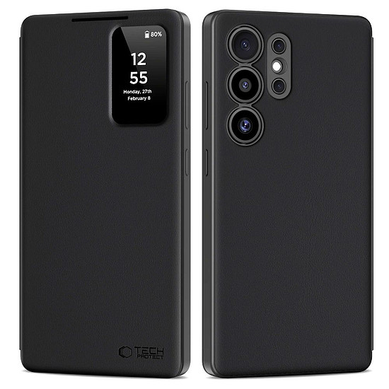 Tech-Protect Smart Wallet tok Samsung Galaxy S25 Ultra készülékhez, matt fekete