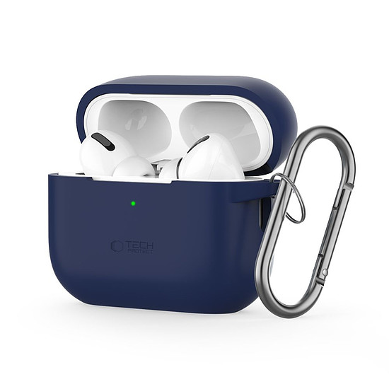Tech-Protect szilikon akasztós tok Apple AirPods Pro 1 / 2 fülhallgatóhoz - kék