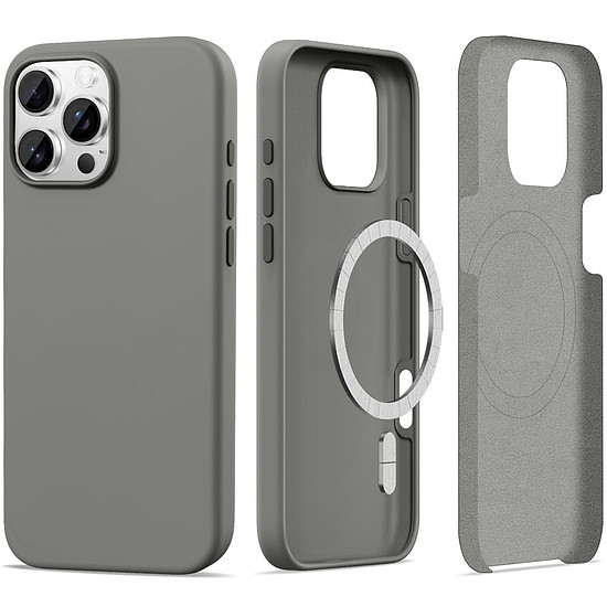 Tech-Protect szilikon MagSafe tok iPhone 16 Pro Maxhoz - szürke