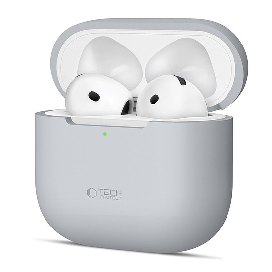 Tech-Protect szilikontok Apple AirPods 4-hez - szürke