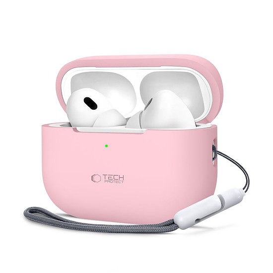 Tech-Protect szilikontok Apple AirPods Pro 1 / 2 fülhallgatóhoz - rózsaszín