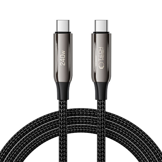 Tech-Protect UB10T Ultraboost USB-C PD240W/QC4.0 kábel 200cm - fekete