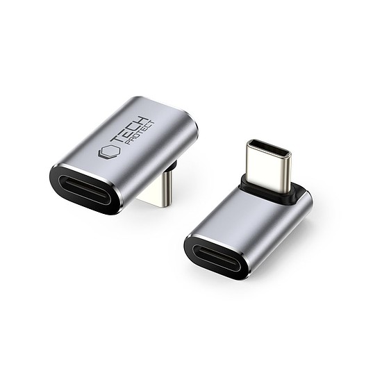 Tech-Protect Ultraboost AA02 USB-C ferde adapter - szürke