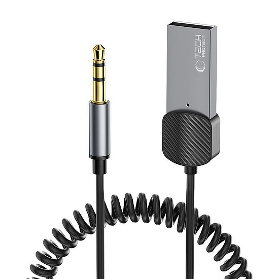Tech-Protect UltraBoost audio adapter mini jack 3,5 mm (dugasz) / Bluetooth - szürke