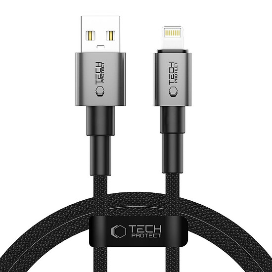 Tech-Protect UltraBoost DNA USB-A / Lightning kábel 15W/2.4A 100 cm - szürke