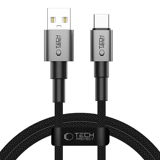 Tech-Protect UltraBoost DNA USB-A / USB-C kábel 15W/3A 100cm - szürke
