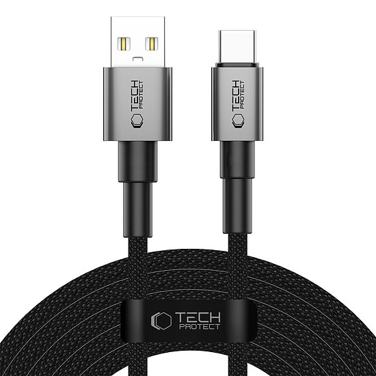 Tech-Protect Ultraboost DNA USB-A / USB-C kábel 15W/3A 300cm - szürke