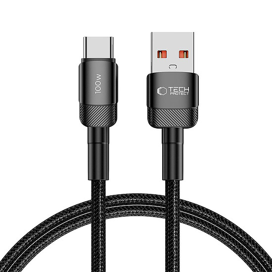 Tech-Protect UltraBoost Evo USB-C / USB-A kábel 100W 5A 1m - fekete