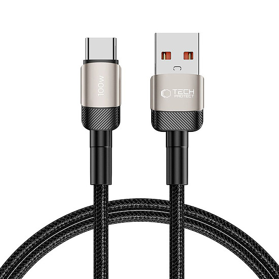 Tech-Protect UltraBoost Evo USB-C / USB-A kábel 100W 5A 1m - titán
