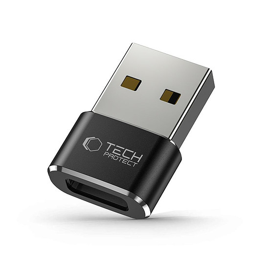 Tech-Protect UltraBoost USB-A (dugasz) / USB-C (dugasz) adapter - fekete